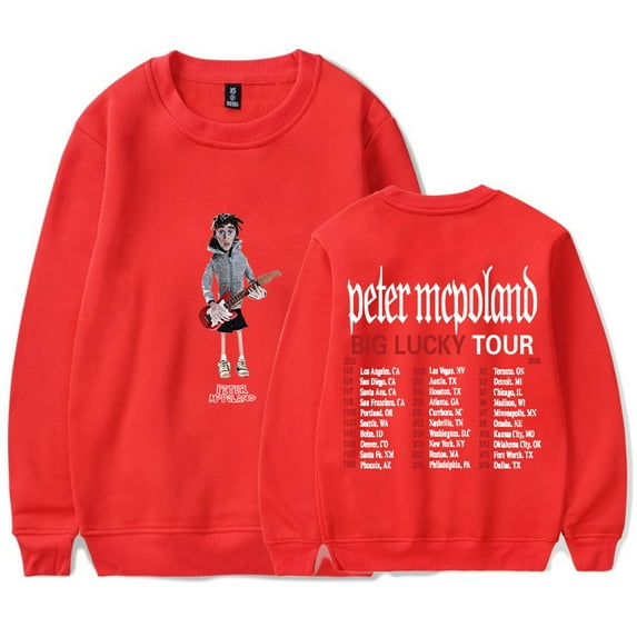 Peter McPoland Big Lucky Tour Merch Crewneck Sweatshirts Women Men Fashion Long Sleeve Tee