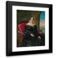 thumbnail image 1 of Peter Michal Bohúň 14x18 Black Modern Framed Museum Art Print Titled - Portrait of a Seated Lady with a Landscape in the Background (1870-1875), 1 of 5
