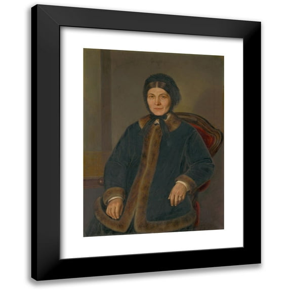 Peter Michal Bohúň 14x18 Black Modern Framed Museum Art Print Titled - Zuzana Beniecova, Nee Bodicka (1879)