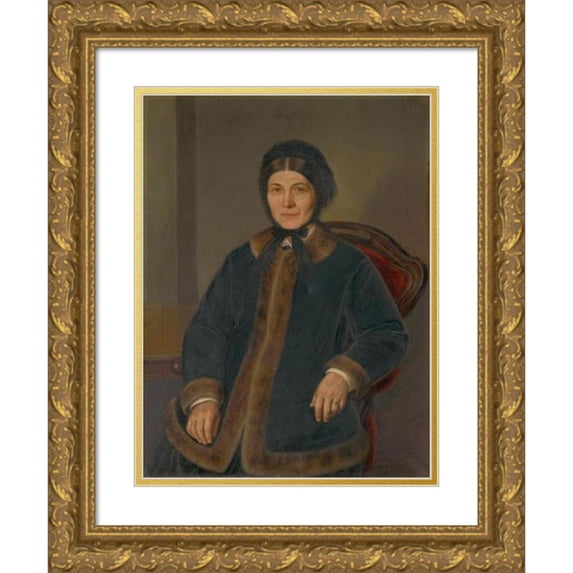 Peter Michal Bohúň 19x24 Gold Ornate Framed and Double Matted Museum Art Print Titled - Zuzana Beniecova, Nee Bodicka (1879)