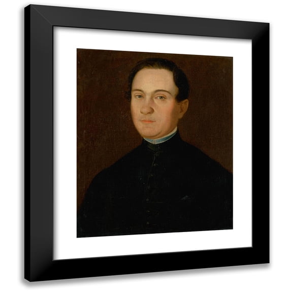 Peter Michal Bohúň 20x24 Black Modern Framed Museum Art Print Titled - Portrait of Hammerschmidt (1840-1845)