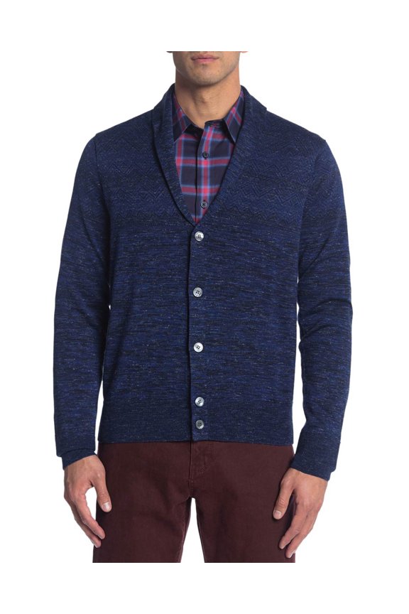 Mens Surf rider Shawl Cardigan Sweater Small Starling Blue