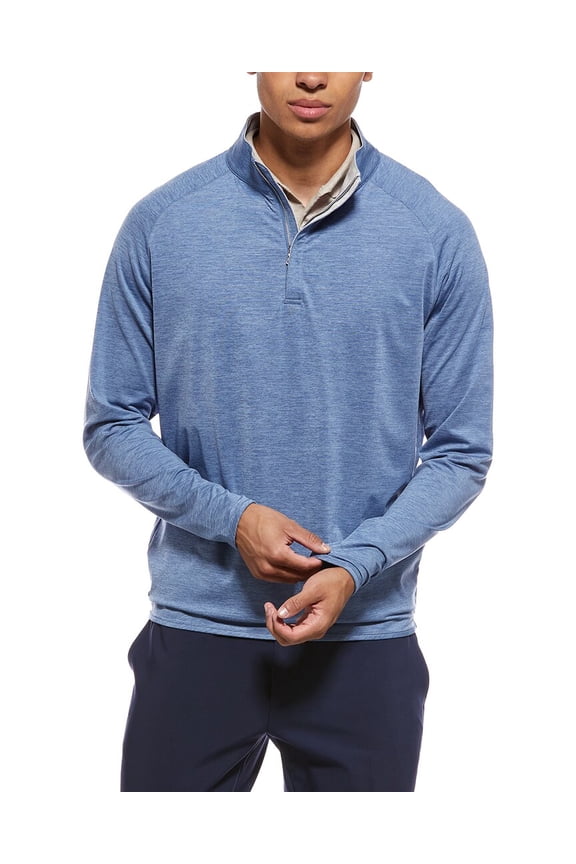 mens 1/4-Zip Pullover, m, Blue