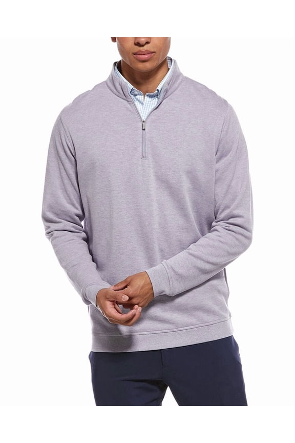 mens 1/4-Zip Pullover, s, Blue