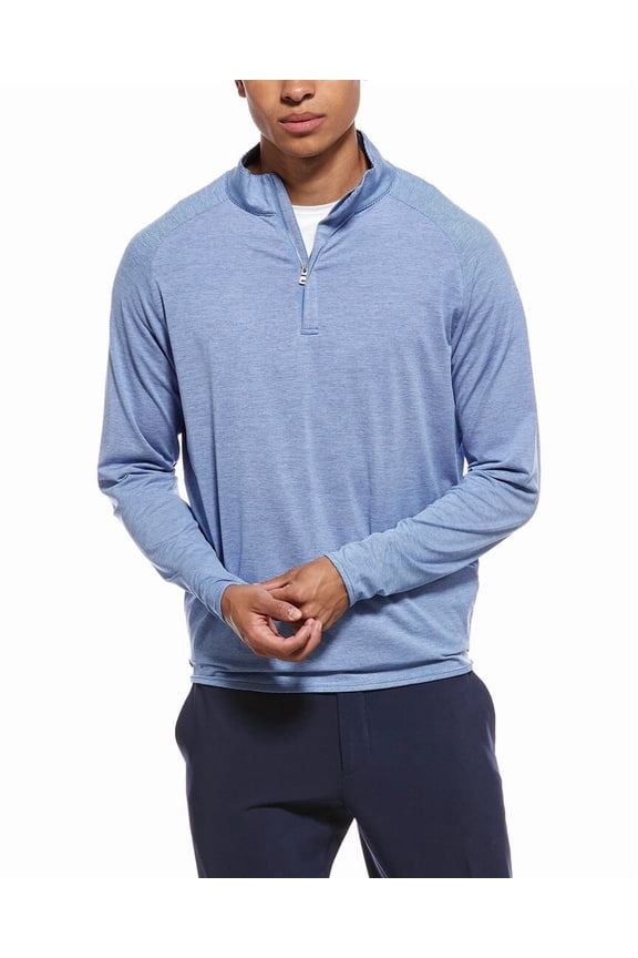 mens  1/4-Zip Pullover, s, Blue