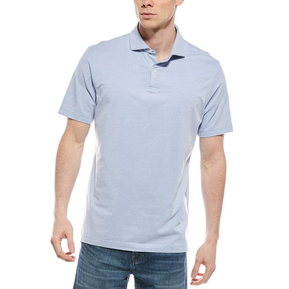 Peter Millar mens  Albatross Piqué Polo Shirt, XL, Blue