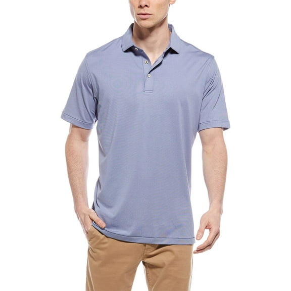 Peter Millar mens Andover Performance Jersey Polo Shirt, s, Blue