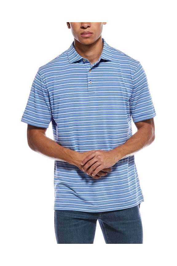 mens Atrium Performance Jersey Polo Shirt, s, Blue