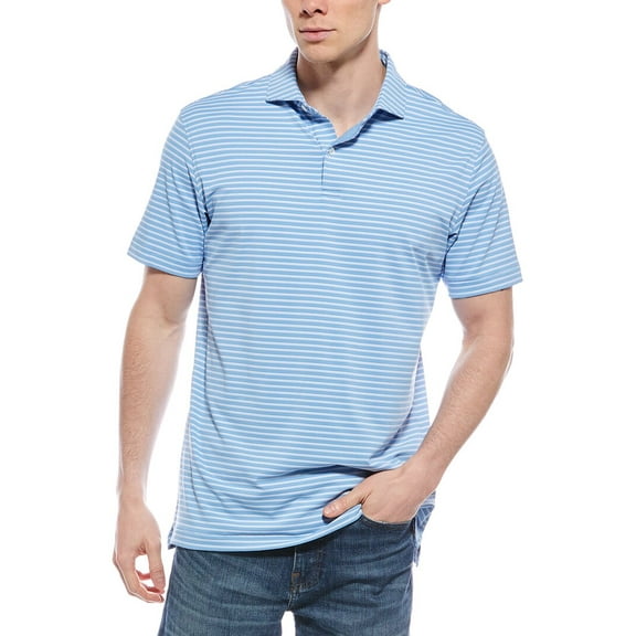 Peter Millar mens  Bridge Performance Jersey Polo Shirt, s, Blue