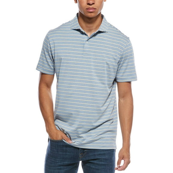 Peter Millar mens  Cadence Performance Jersey Polo Shirt, s, Blue