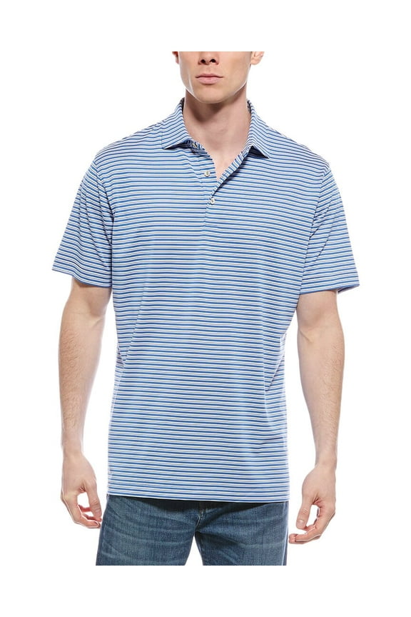 mens Dellroy Performance Mesh Polo Shirt, s, Blue