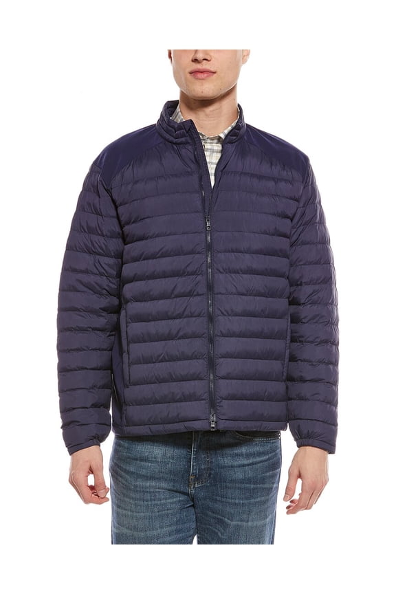 mens Puffer Jacket, XL, Blue