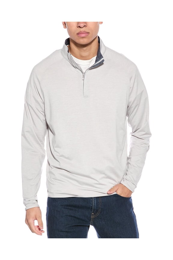 mens Quarter Zip Knitwear, s, Grey