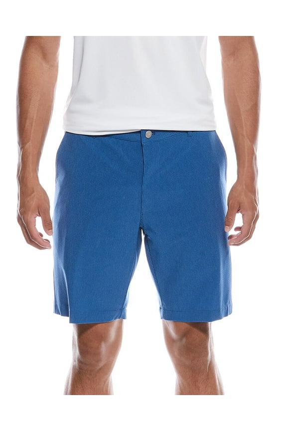 mens Shackleford Gingham Performance Hybrid Short, 40, Blue