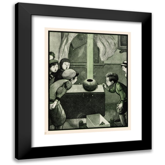 Peter Newell 12x14 Black Modern Framed Museum Art Print Titled - The Rocket Book Pl 10 (1912)