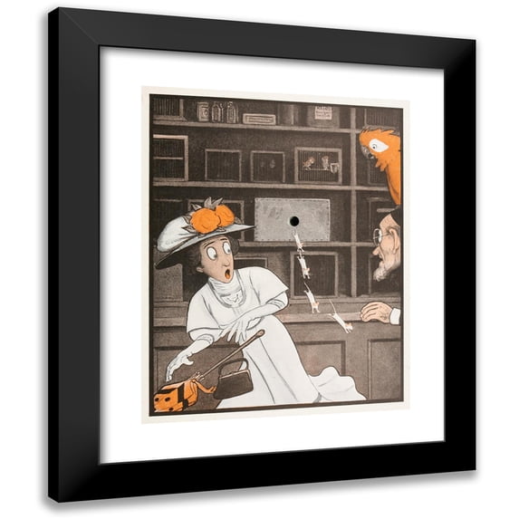 Peter Newell 20x24 Black Modern Framed Museum Art Print Titled - The Hole Book Pl 07 (1908)