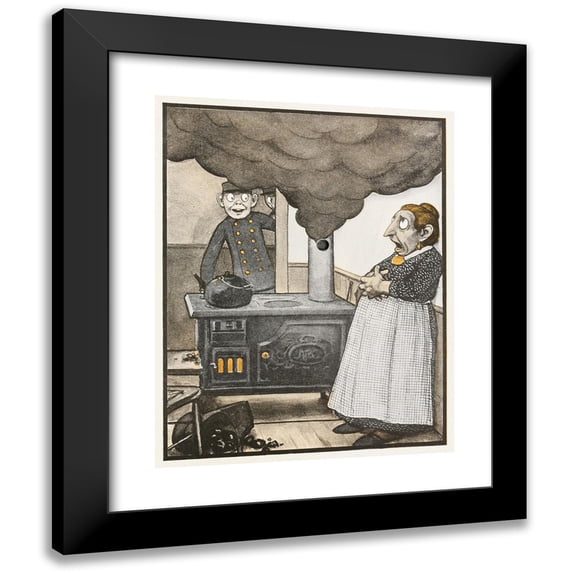 Peter Newell 20x24 Black Modern Framed Museum Art Print Titled - The Hole Book Pl 17 (1908)