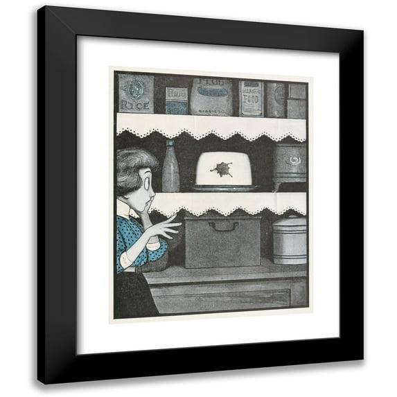 Peter Newell 20x24 Black Modern Framed Museum Art Print Titled - The Hole Book Pl 24 (1908)