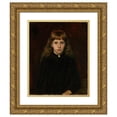 thumbnail image 1 of Peter Nicolai Arbo 15x18 Gold Ornate Wood Frame and Double Matted Museum Art Print Titled - Portrait of Dagny Kiar (1885), 1 of 4