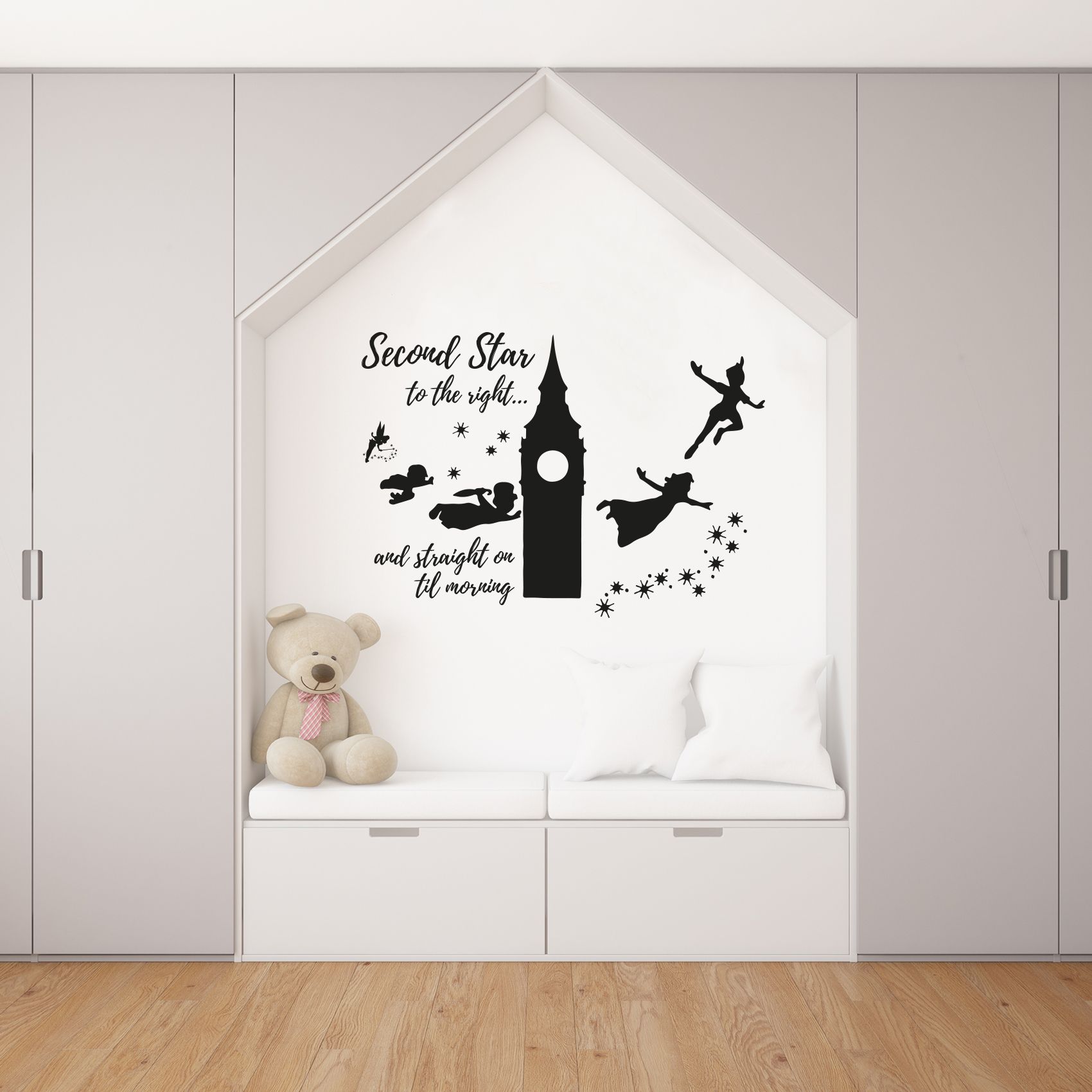 Peter Pan Second Star Peter Pan Quote Silhouette - Second Star"