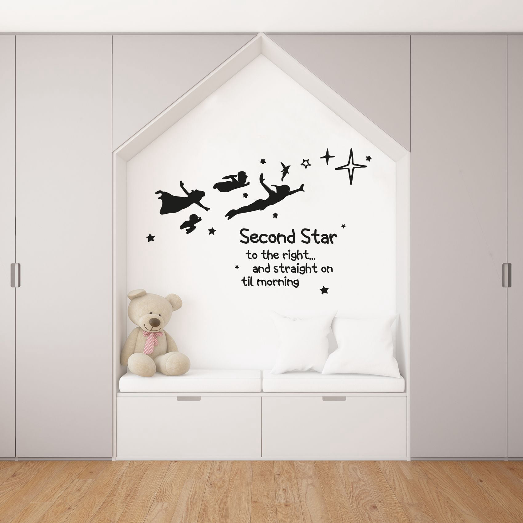 Peter Pan And Friends Tinkerbell Silhouette Second Star To The Right ...