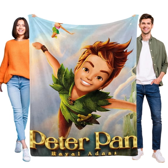 Peter Pan-Anti-Pilling Flannel Blanket Soft Lightweight Plush Fuzzy Cozy Luxury Blanket for Home and Kitchen Use Perfect for Kids and Adults30"X40"