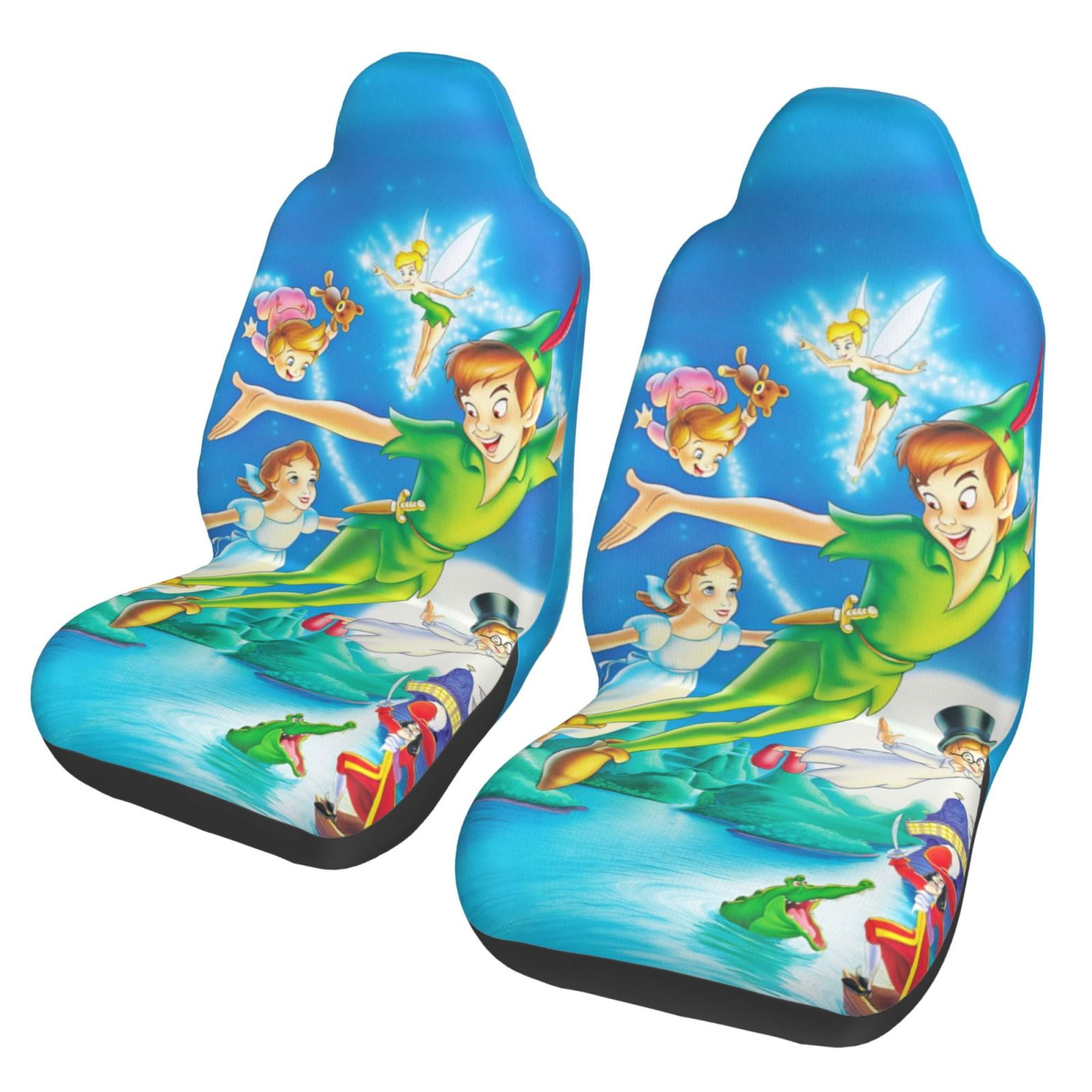 Peter Pan Car Seat Cover Colorful Print Front Seat Covers Packs