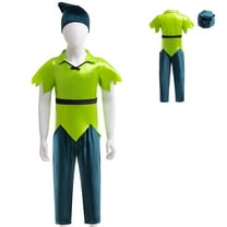 Peter Pan Costume for Kids Halloween Cosplay Outfits with Hat