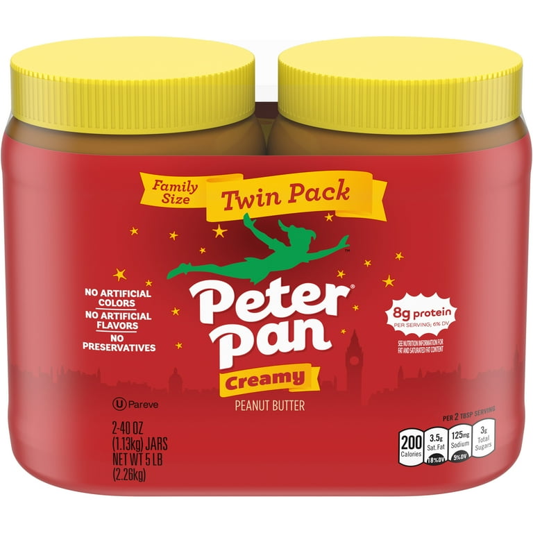 Peter Pan Original Creamy Peanut Butter 40 Oz 2 Pack Perfect for Jelly Spreads Walmart