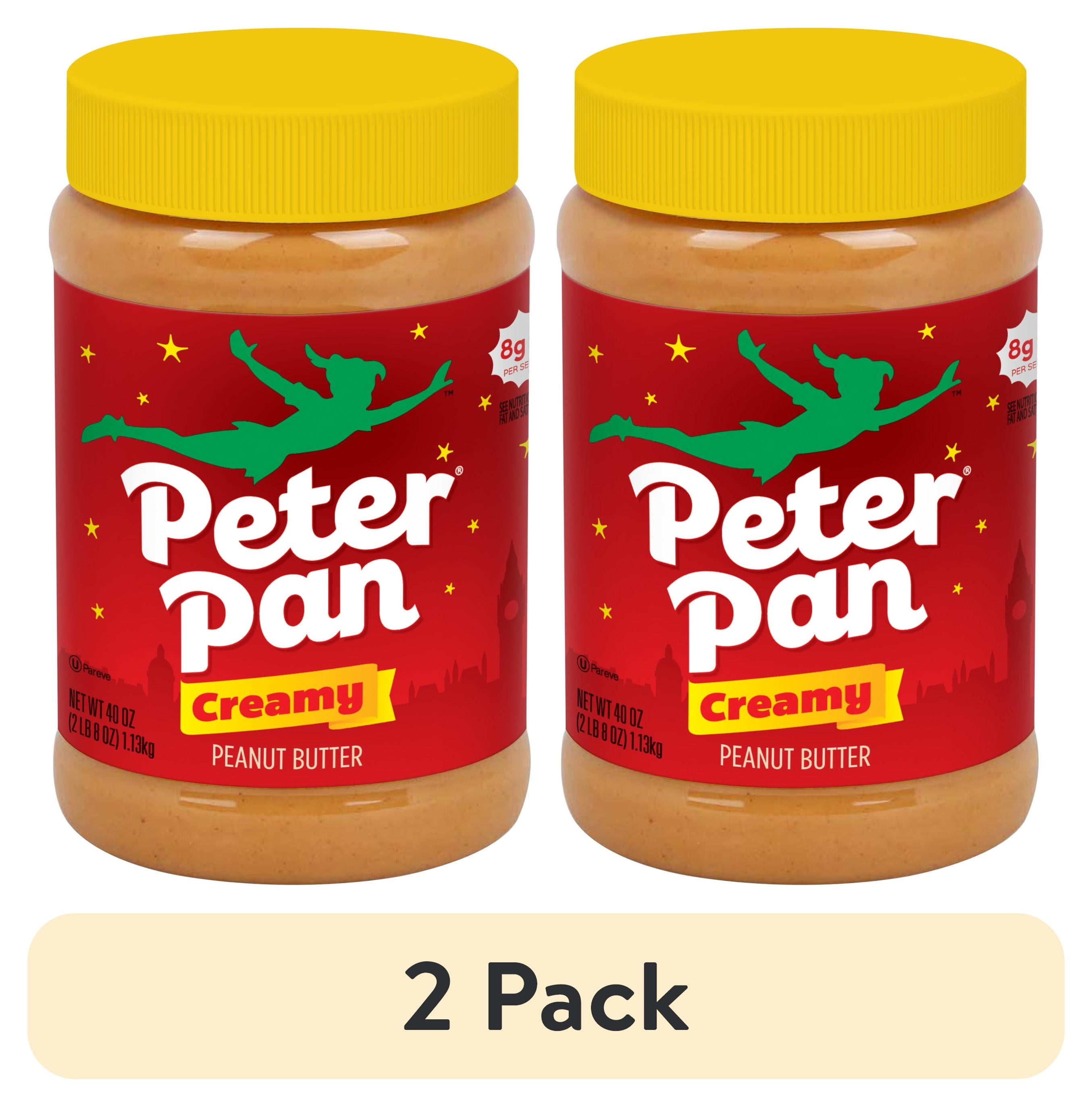 (2 pack) Peter Pan Creamy Peanut Butter Spread, Smooth, GlutenFree, 40