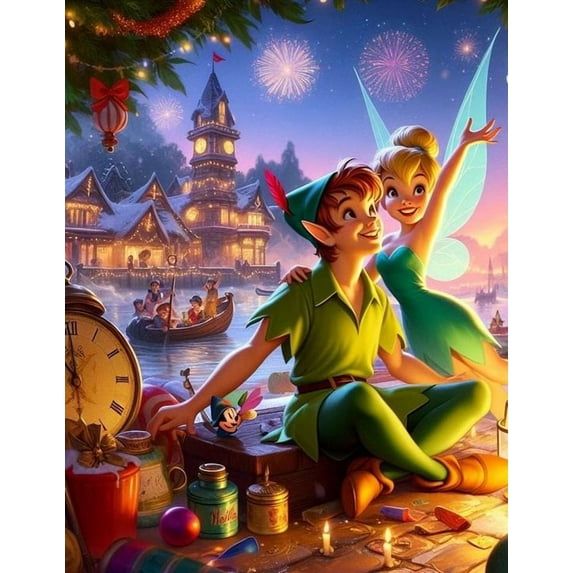 Peter Pan Diamonds Painting Kits for Adults,DIY Diamonds Painting,Cartoon Diamond Art Craft Full Drill Home Wall Decor 12x16 Inch