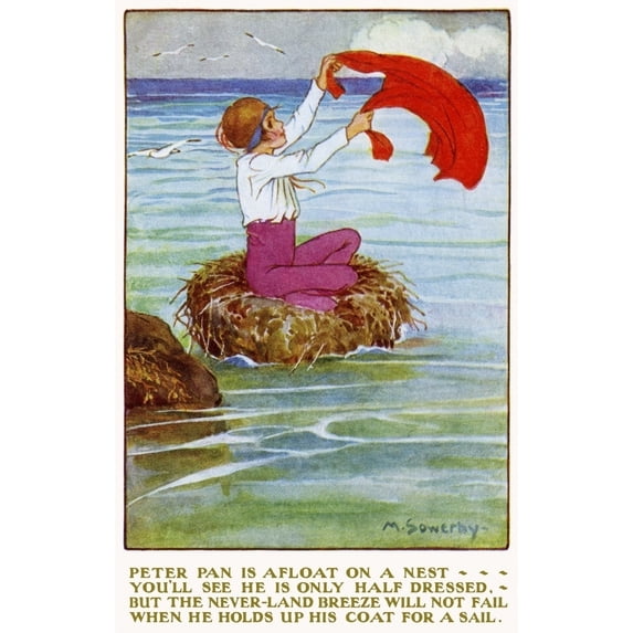 Peter Pan Is Afloat Poster Print By Mary Evans Picture Librarypeter & Dawn Cope Collection (24 X 36)