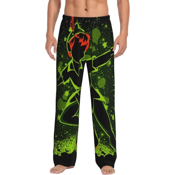 Peter Pan Men's Pajama Pant Soft Comfy Lounge Pj Bottoms Loose Elastic Waistband Adult Sleep Pants with Pockets Drawstring