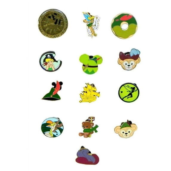 Peter Pan Themed 5 Disney Park Trading Pins Set ~ Randomly Assorted
