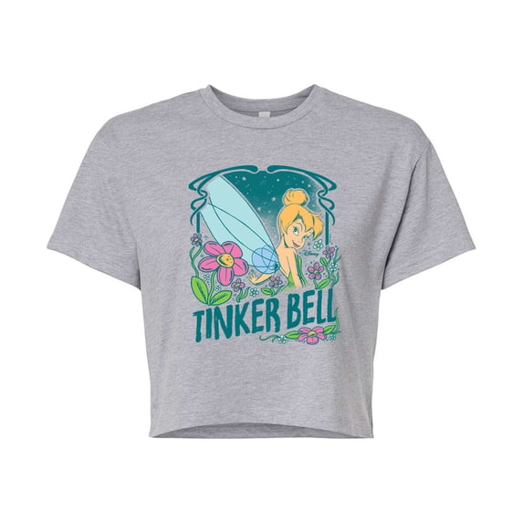 Peter Pan - Tinkerbell Nouveau - Juniors Cropped Graphic T-Shirt