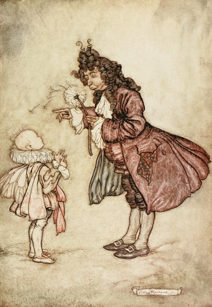 Peter Pan in Kensington 1912 Her Majesty wants the time Canvas Art - A Rackham (24 x 36)