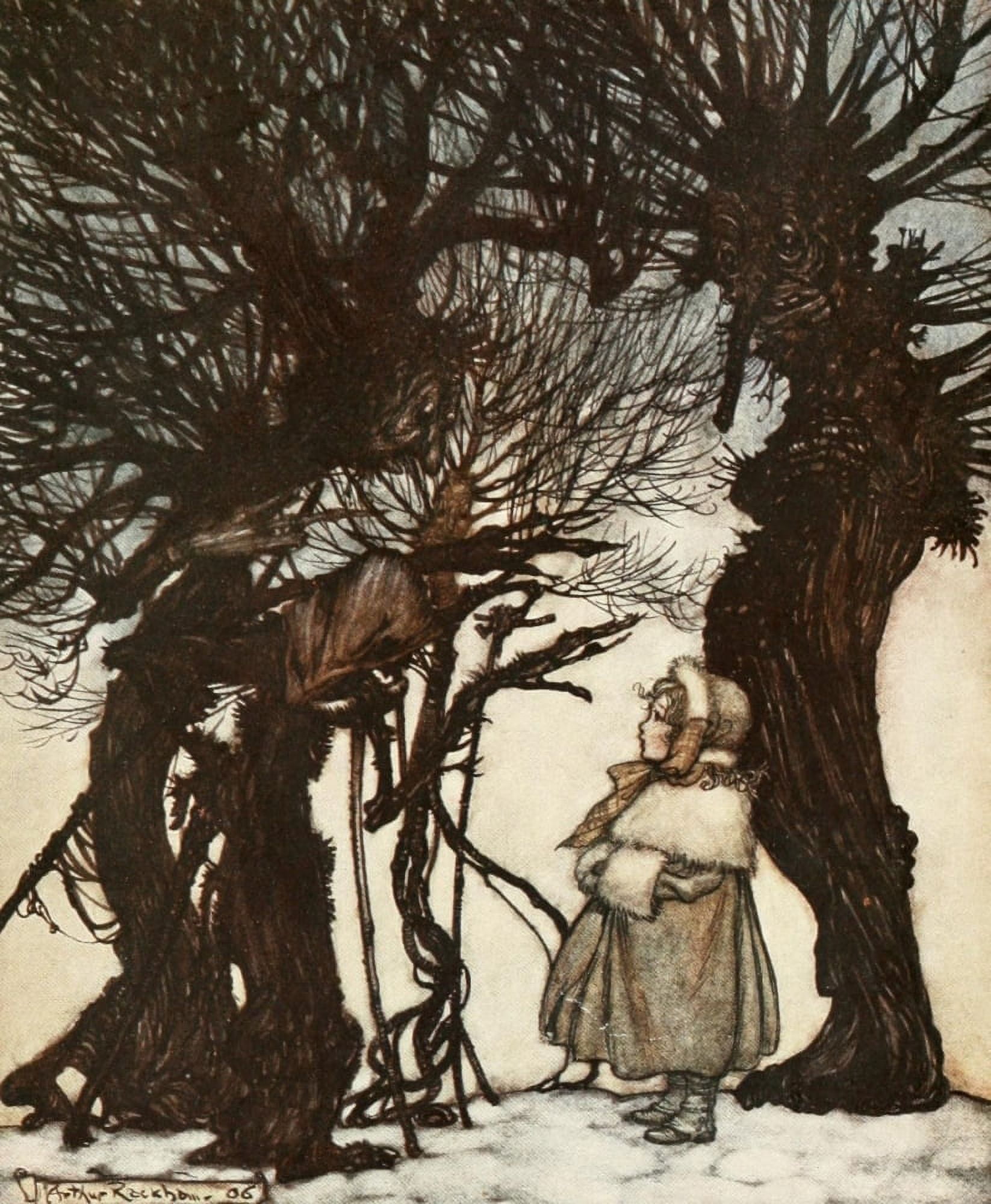 Peter Pan in Kensington 1912 They warned her Canvas Art - A Rackham (18 x 24)