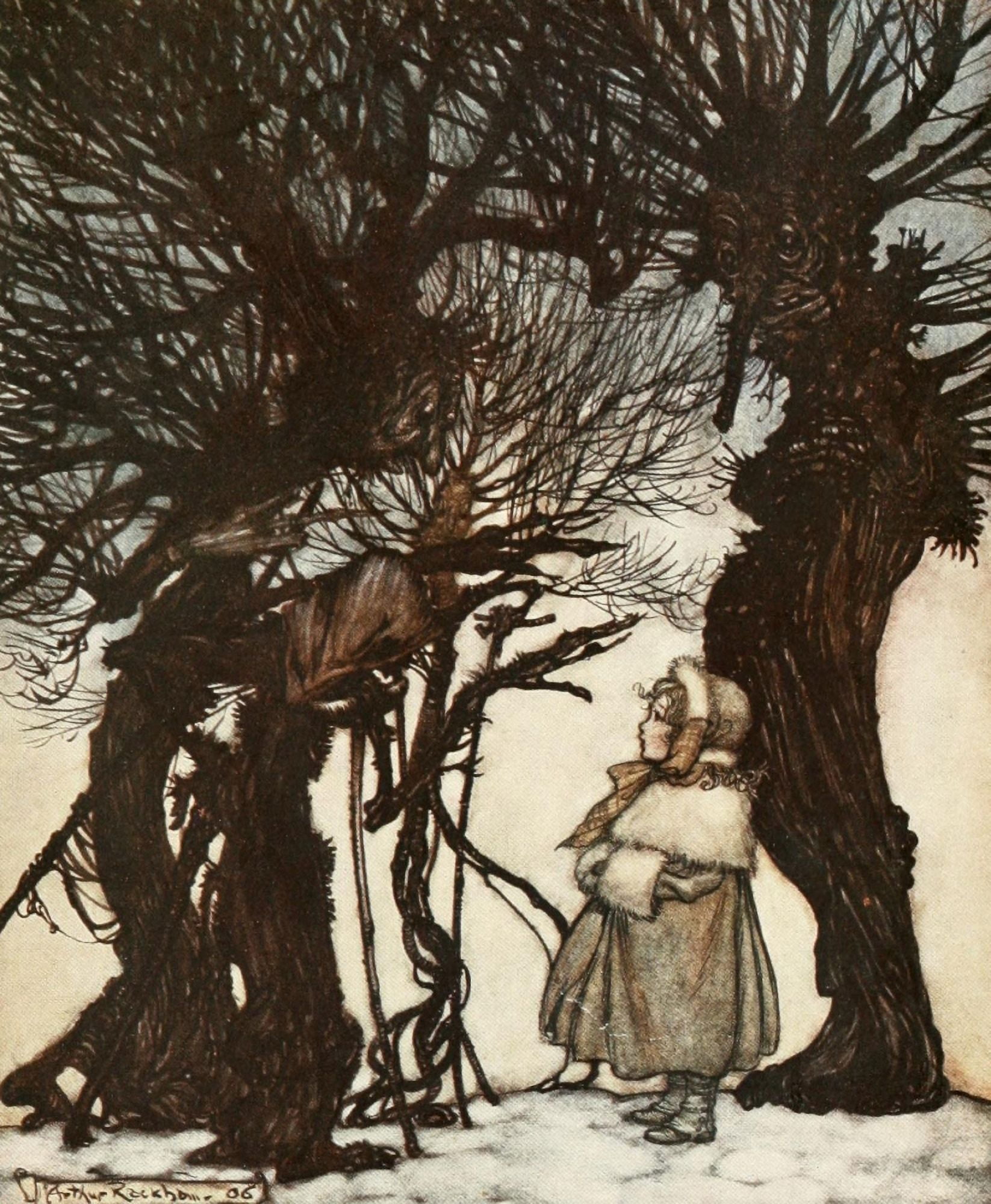 Peter Pan in Kensington 1912 They warned her Canvas Art - A Rackham (24 x 36)
