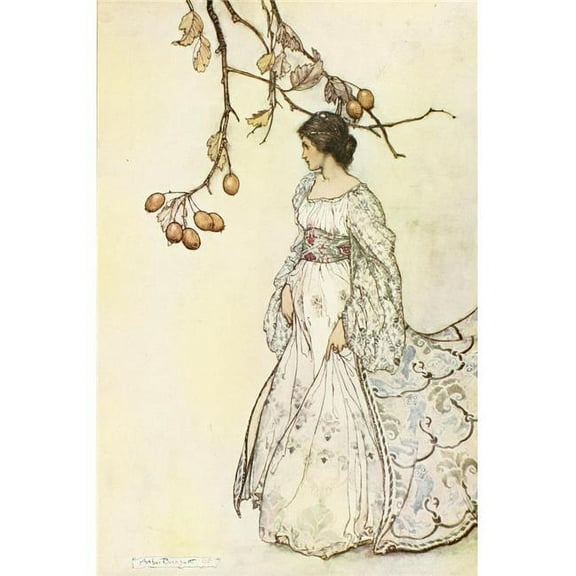 Peter Pan in Kensington Gardens 1912 Looking very undancey Poster Print by  Arthur Rackham