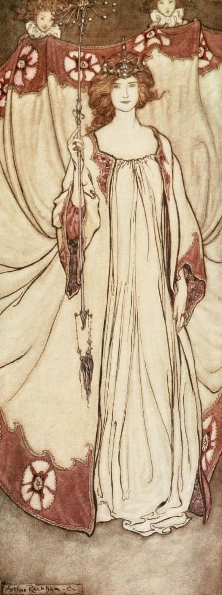 Peter Pan in Kensington Gardens 1912 Queen Mab who rules in the gardens Canvas Art - Arthur Rackham (18 x 24)
