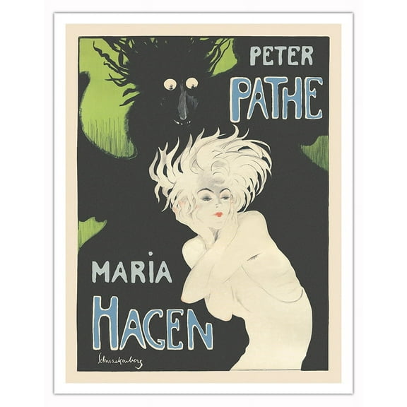 Peter Pathe and Maria Hagen in Light and Shadows Ballet - Vintage Dance Poster by Walter Schnackenberg c.1918 - Fine Art Matte Paper Print (Unframed) 11x14in