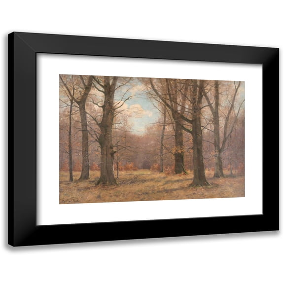 Peter Paul Müller 24x18 Black Modern Framed Museum Art Print Titled - Late Fall in the Beech Forest