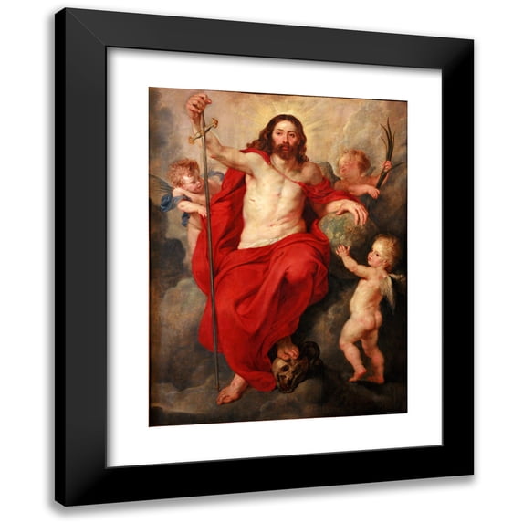 Peter Paul Rubens 11x14 Black Modern Framed Museum Art Print Titled - Christ Triumphing Over Death and Sin (circa 1615-1616)