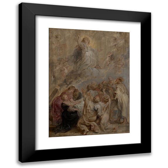 Peter Paul Rubens 11x14 Black Modern Framed Museum Art Print Titled - The Assumption of The Virgin (1636-38)