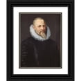 thumbnail image 1 of Peter Paul Rubens 12x14 Black Ornate Wood Framed Double Matted Museum Art Print Titled: Portrait of Jan I Moretus (Between 1612 and 1616), 1 of 5