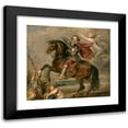 thumbnail image 1 of Peter Paul Rubens 13x12 Black Modern Framed Museum Art Print Titled - Equestrian Portrait of the Duke of Buckingham (1625), 1 of 5