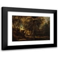 thumbnail image 1 of Peter Paul Rubens 14x11 Black Modern Framed Museum Art Print Titled - A Forest at Dawn with a Deer Hunt (ca. 1635), 1 of 5