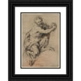 thumbnail image 1 of Peter Paul Rubens 14x18 Black Ornate Wood Framed Double Matted Museum Art Print Titled - A Faun Grasping a Bunch of Grapes (After 1616/18), 1 of 5
