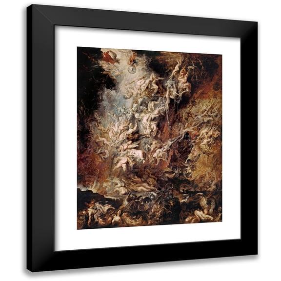 Peter Paul Rubens 15x18 Black Modern Framed Museum Art Print Titled - Fall of the Damned (First Half of 17th Century)