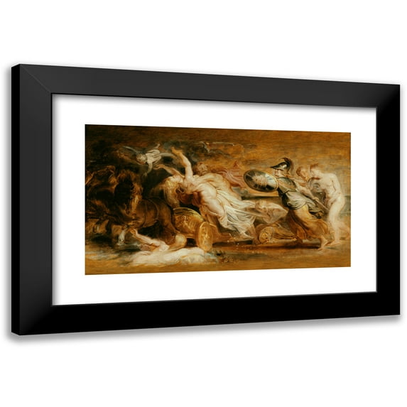 Peter Paul Rubens 18x12 Black Modern Framed Museum Art Print Titled - The Abduction of Proserpina (1614-1615)